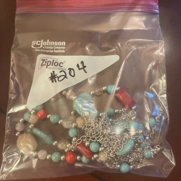 Multi Layer Southwestern Turquoise Statement Necklace # 204 - Picture 7 of 7